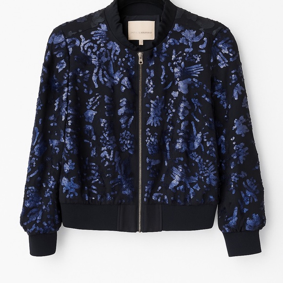 Rebecca Taylor Jackets & Blazers - Rebecca Taylor Black Sequin Bomber Jacket - Sparkly Statement Piece ✨💙🖤
